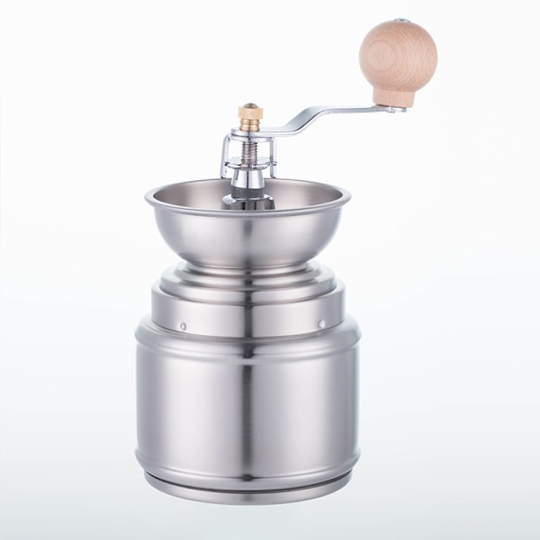 Kaffekvarn, Rostfritt Stål, Silver, Rostfritt stål handkaffekvarn Hand hemkaffekvarn