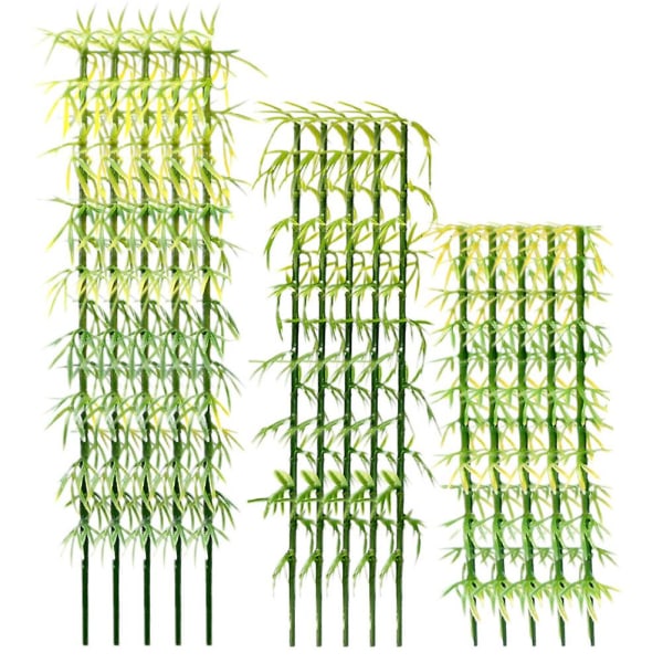 50 st miniatyr bambu träd bambu träd modell mikro landskap konstgjorda mini bambu träd grön8x1 Green 8x1cm