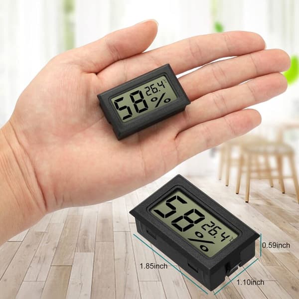 Sett med 8 mini hygrometertermometre - for biler, drivhus, hjemmekontor, Celsius (°C)