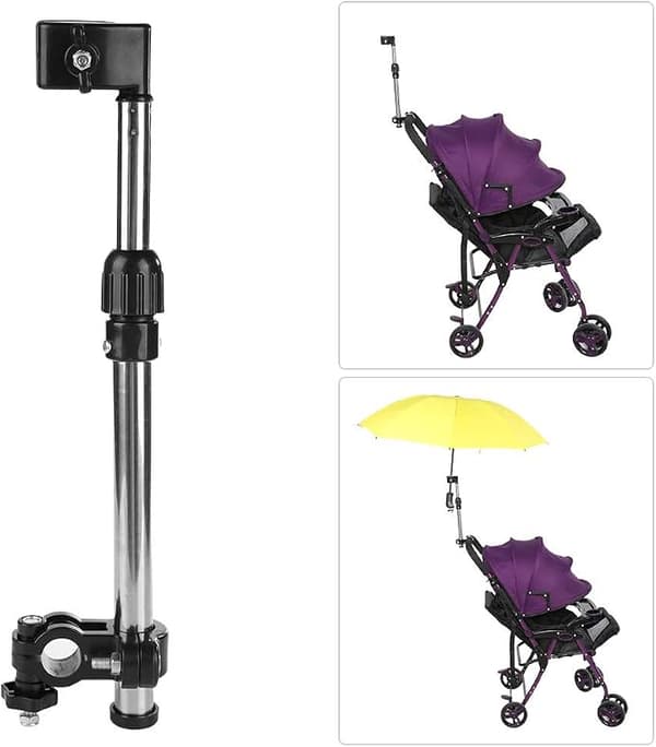 Teleskopisk paraplyholder, multifunktionel støtte, justerbar position