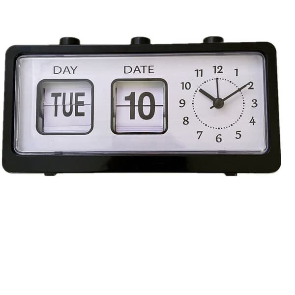 Manual Flip Alarm Clock Digital Clock Versatile Square Alarm Clock Study Calendar Fashion Clock