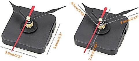 2 st rörelse kvartsurverk händer svart röd DIY