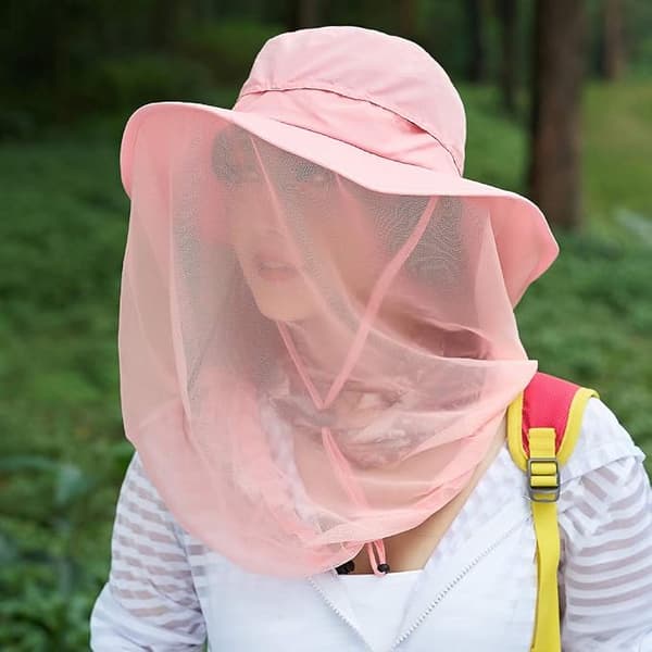 Mosquito Net Hat, Safari Sun Hat with Veil Net Protection against Insects