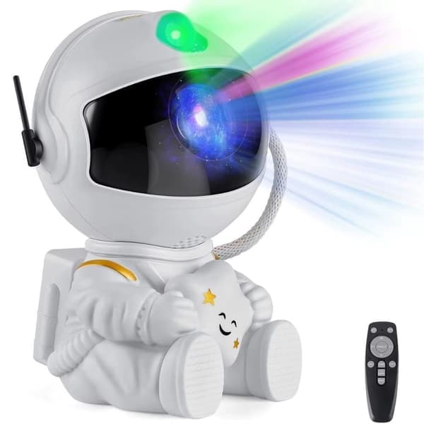 Astronaut Star Projector, Galaxy Night Light with Remote Control, LED Nebula Lamp for Kids Room