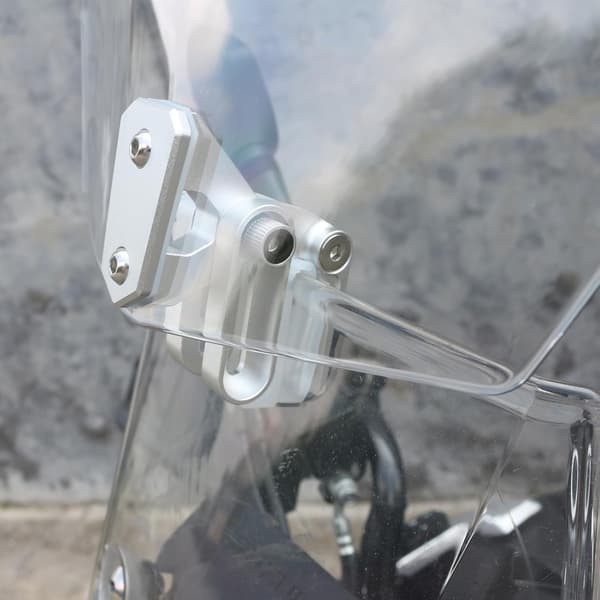 Motorcycle Windshield Adjustable Clip-On Windscreen Spoiler Extension Wind Deflector for Motorcycle - Clear