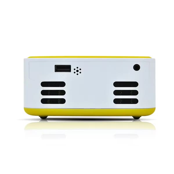 Gul, bærbar HD LCD-projektor Mini mobiltelefon synkroniseringsskjerm M