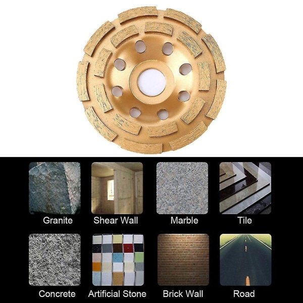 Diamantkopskive 125mm X 22.2mm Kopsklipper Kopskive Dobbelt Række Til Beton Sten Murværk