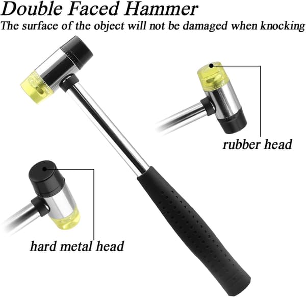 25 mm myk gummihammer med dobbelthode 25 mm