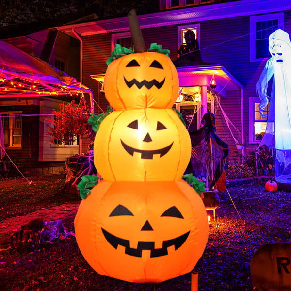 Halloween Græskar Oppustelig Model 1.2m 3 Græskar Spøgelse Halloween Dekoration