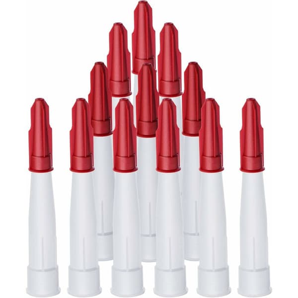 24-pack Nozzle Caps for Caulk, Includes 12-pack White Caulk Nozzles and 12-pack Red Caulk Nozzle Caps, Plastic
