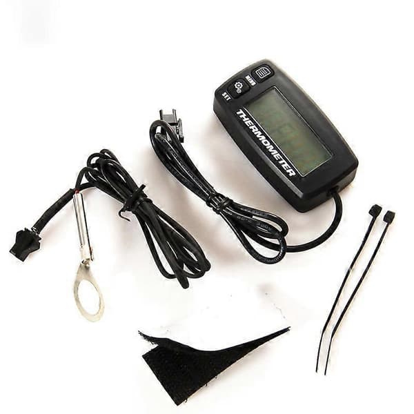 Digital LCD Motortemperaturmåler Overtemperaturalarm med Sensor RL-TS002 til Motorcykel Dir