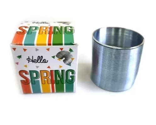 Slinky Gåfjäderleksak, 2,75-tums diameter metall Slinky, Fidget-leksaker