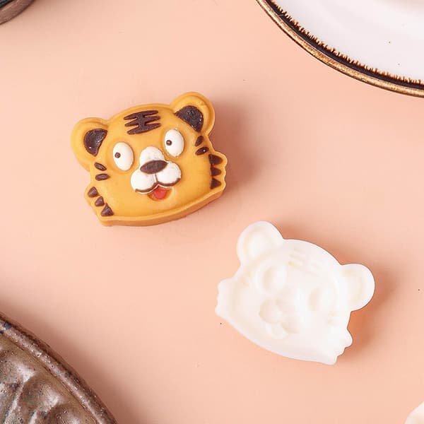 50g Månekageform Tegneserie Tigerformet DIY Bageforme Til Mid