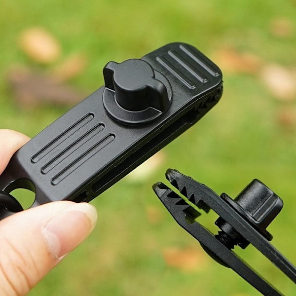 Set med 5 Tarpklämmor, Tunga Låsgrepp, Tältklämmor, Karabiner för Fästning av Utomhuscamping, Husvagnsmarkiser