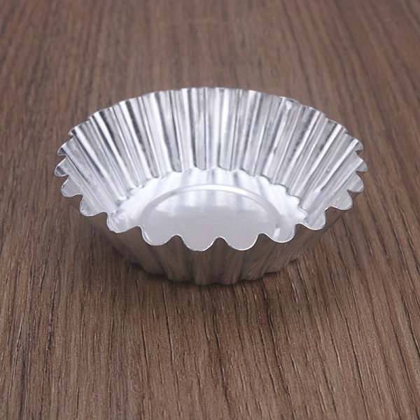 10 stk, rustfritt stål eggepai form, gjenbrukbar kjeks cupcake rund form nonstick DIY bakverk pudding form tinnpanne bakeverktøy