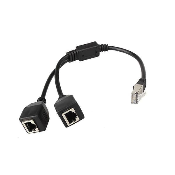 RJ45 Ethernet Splitter Adapter Kabel 1 til 2 Port Adapter Ledning LAN Ethernet