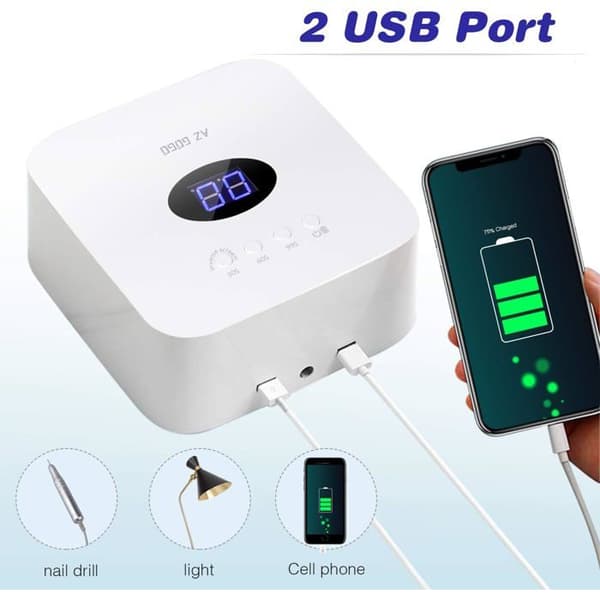 UV/LED-lampe - Genopladelig - Trådløs - Infrarød sensor - Forbedret LCD-skærm