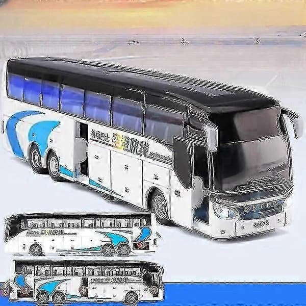 1/50 Setra Luksusbus Legetøjsbil Trykstøbt Miniaturmodel Træk Tilbage Lyd & Lys Pædagogisk Samling Gave Til Dreng Børn