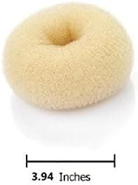 wxsp Beige Stor Hårstylingsværktøj Donut Knold Shaper Ring Donut Maker Former Styling Roll Updo 3.9