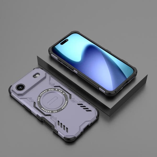 iPhone 17 Air Deksel med Butterfly Armor MagSafe Magnetisk Ring og Støtdempende Beskyttelse Rød R?d