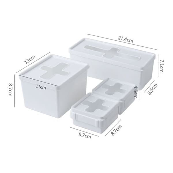 3-piece set with lid classification Cross Desk Storage Miscellaneous Virtual Jewelry Tissue Box Storage Box