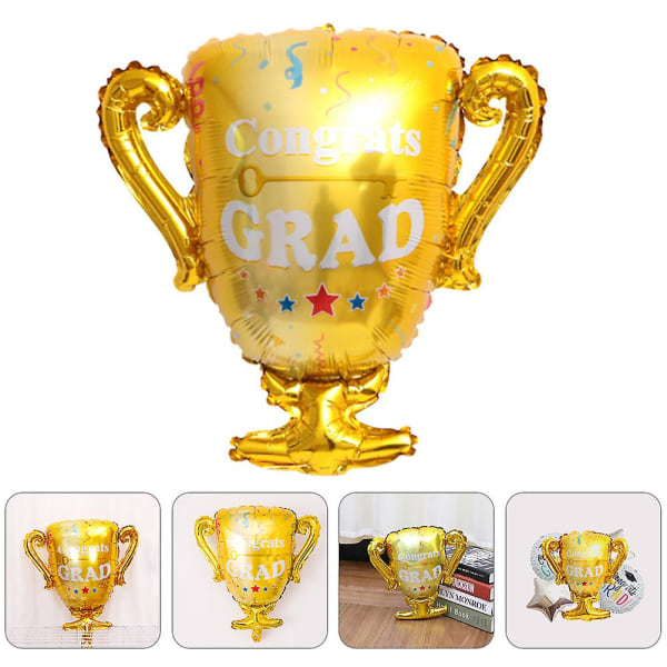 10 stk. Graduation Trophy Ballonger Bursdag Festival Party Dekorative Ballonger Gull 72X65CM Golden 72X65CM