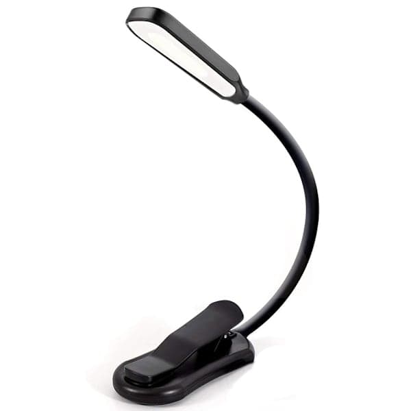 BekaTech 7 LED -lukuvalo 3 valotilalla, musta