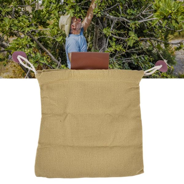 Hopfällbar fruktplockningsväska i canvas med justerbart midjebälte, pålitlig och lätt skördeväska för camping och födosök