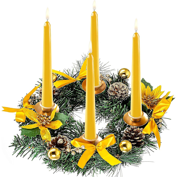 Julkrans i Pin med Adventljus, Tallkottar, Ring, Bord, Julbord, Mittbord, Diameter 36 cm