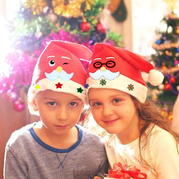 Santa Hat, 3 Pieces Santa Hats, Christmas Hats, Santa Hat for Christmas