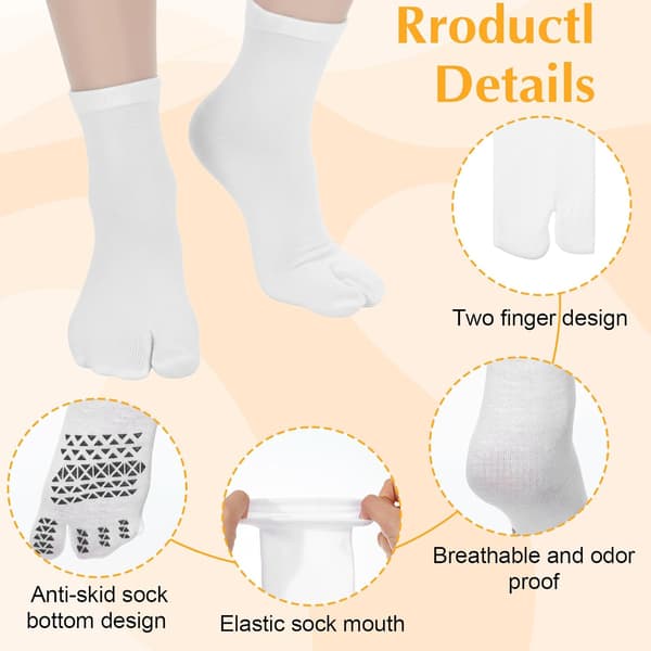 4 par Japan Tabi-sokker for unisex menn kvinner