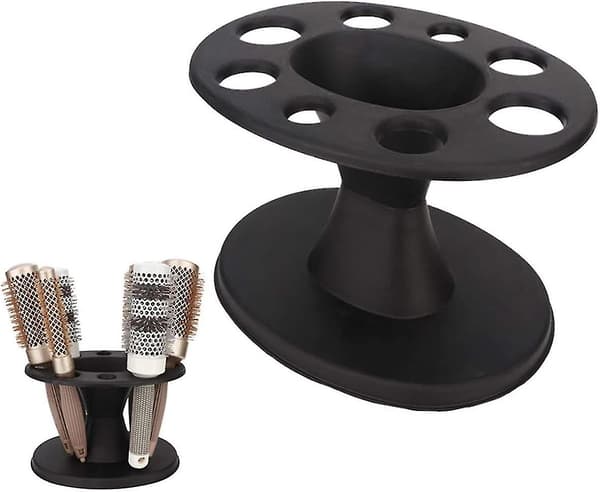 Comb Storage Rack, Round Hair Tool Holder, Salon Brush, Scissors, Flat Iron, Curling Iron, Comb Accessory Holder A