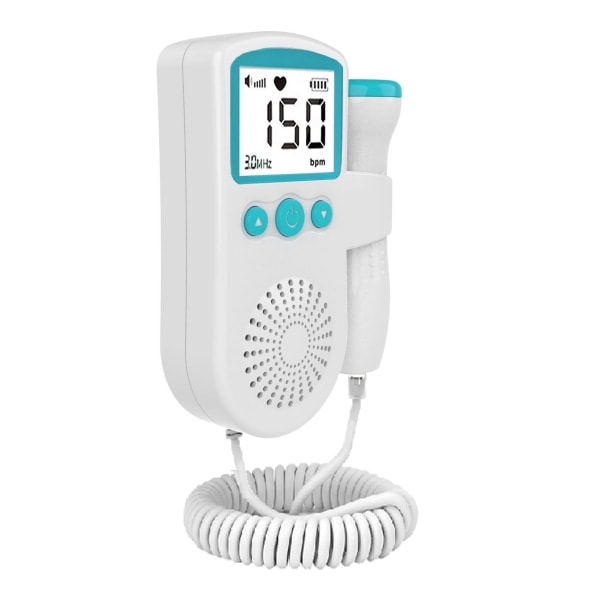 Hemma Fetal Doppler, Vauvan Tasku Syke Doppler Sykemittari Raskauden Aikaiseen Testaukseen, Kirkas Vihreä