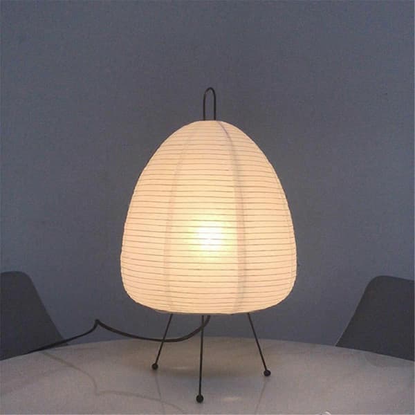 Japansk Rislampe LED Bordlampe Stue Soverom Nattbord Studiehotell Hjemmebase Stativ