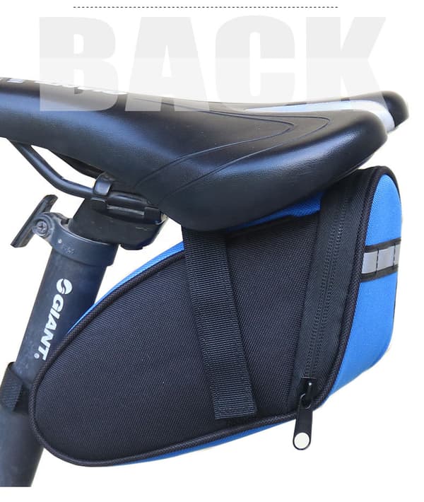 Cykel sadeltaske, cykel sædetaske, cykel under sædetaske, mini sadeltaske, quick release, sort