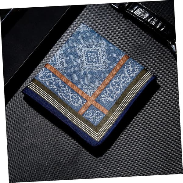 Bomuldslommetørklæder til mænd, tykke jacquard, bløde, absorberende lommetørklæder, tilfældige farver, passende