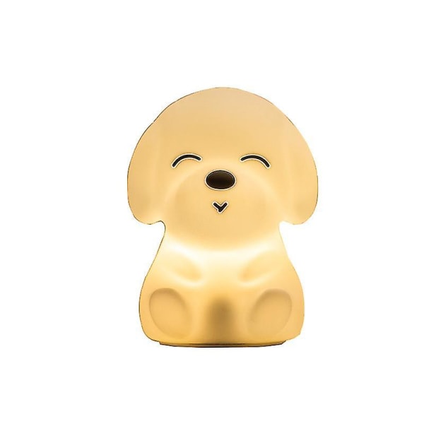 Kawaii natlampe til børn 16 farver hund natlampe baby seng lampe touch usb opladning silikone