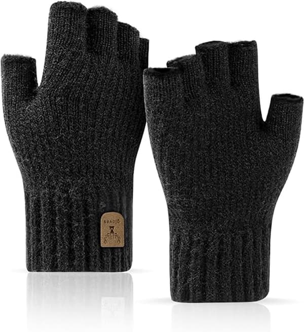Handsker Herrehandsker Damehandsker Vinter Fingerløse Handsker - Halv