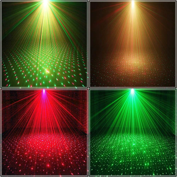 Festljus,Disco DJ Lights Rave Scenbelysning Projektor Effekt Ljudaktiverad blixt Strobeljus med fjärrkontroll för parti