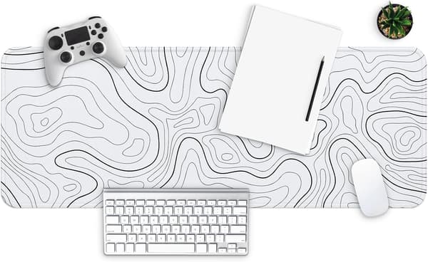 wxsp Stor Gamingmusemåtte, Fuld Tastaturmåtte, Lang Laptopmusemåtte, Computermusemåtte til Hjem og Kontor, Skridsikker Gummibase, 31,5 x 11,8
