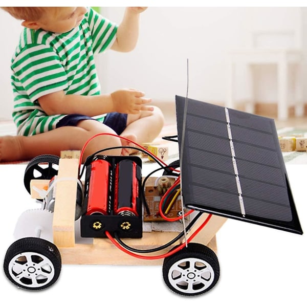 Set, självmonterad Solar Rc-leksak Elektrisk fjärrkontroll Fordon Student Vetenskap Utbildningsexperiment Auto Kit Balans Drive Vehicle Set Fo
