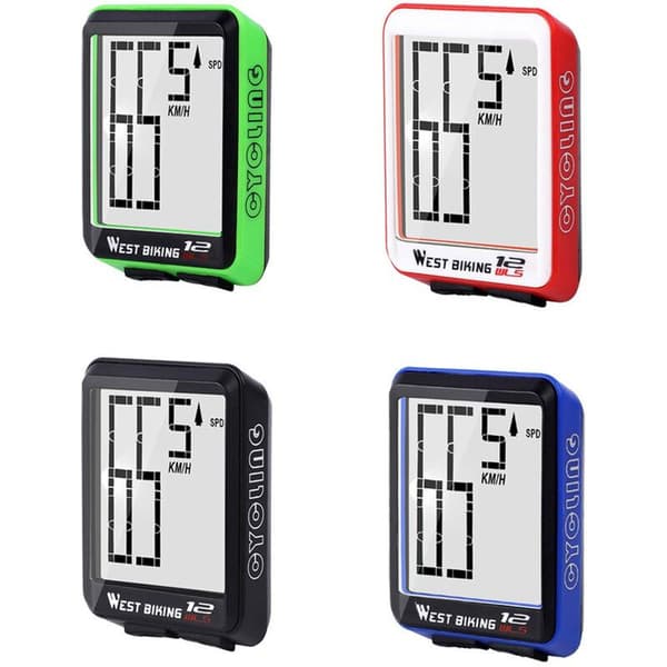 Trådløs sykkelcomputer, stor digital sykkelcomputer, sykkelcomputer, speedometer