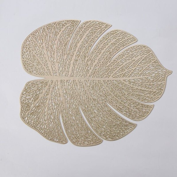 Metallic placemats / Wedding kitchen table decoration placemats, Gold