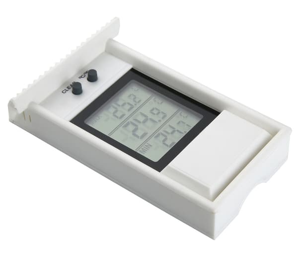Hvid have termometer indendørs og udendørs termometer køleskabstermometer, digitalt drivhus termometer, digitalt termometer med min-max