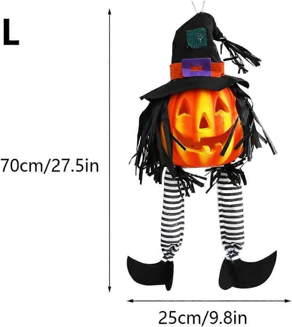 Halloween jack-o'-lantern glowing jack-o'-lantern decoration for Halloween party L (no battery)