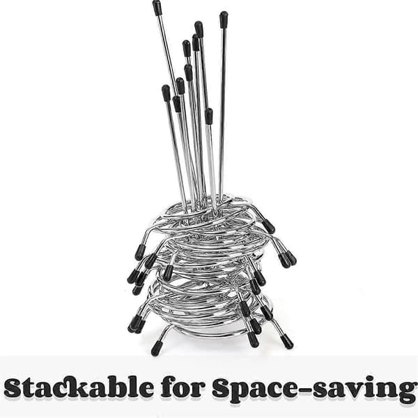 10 PCS Spindle, Receipt Holder, Stainless Steel Restaurant Ticket Spike, Straight Desk [DB] Silver Silver