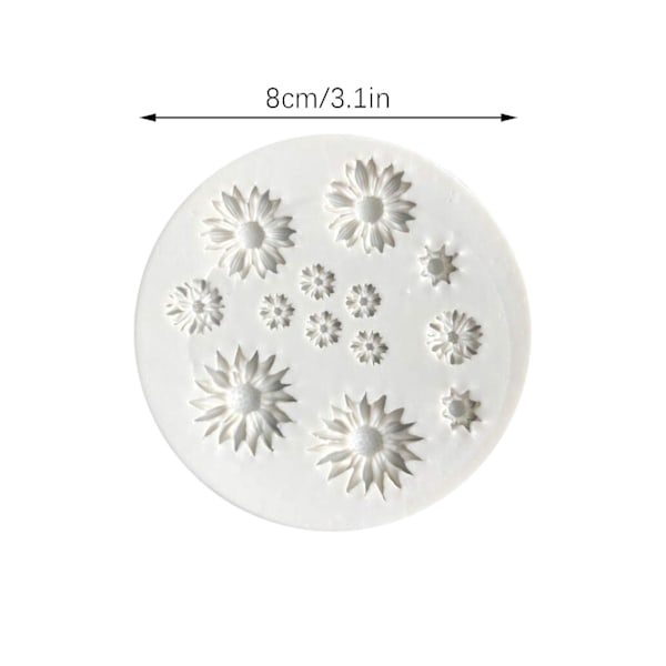 Sukkerchokolade Lille Frisk Daisy Solsikke Kage Silikon Gel Form Diy Materiale Aromaterapi Gips