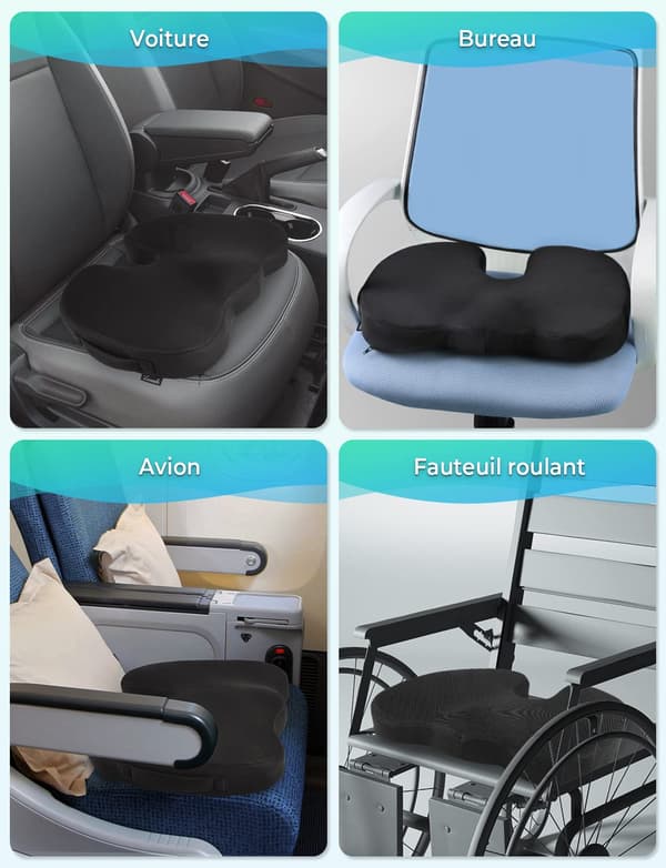Svanskudde Memory Foam Sittdyna Ergonomisk Kudde för Kontor Bil Rullstol
