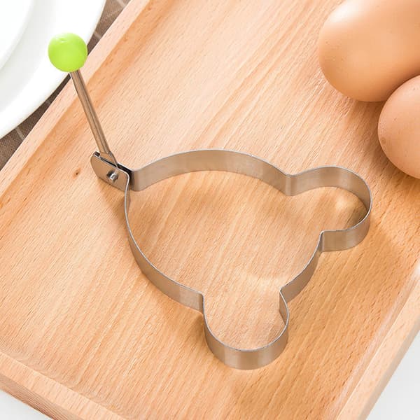 5-piece Stainless Steel Egg Mold Set, DIY Egg Molds, Heart-shaped Egg Molds