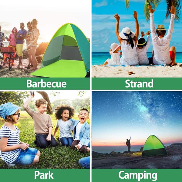 Pop Up Telt Strand Camping Telt Sammenleggbart Utendørs Lett Vanntett Telt